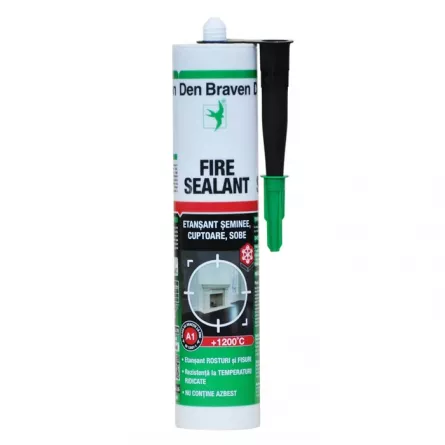 Etansant, negru, Fire Sealant, rezistent la temperatura, 280 ml