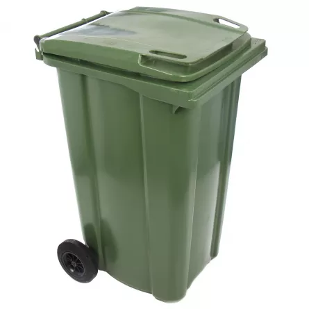 Europubela din material plastic extrudat volum 240 L dotata cu roti