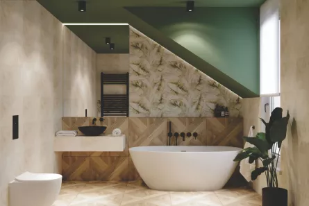 Faianta pentru baie si bucatarie, Cliffstone Cream CCR132-1, dimensiuni 30 x 60 cm
