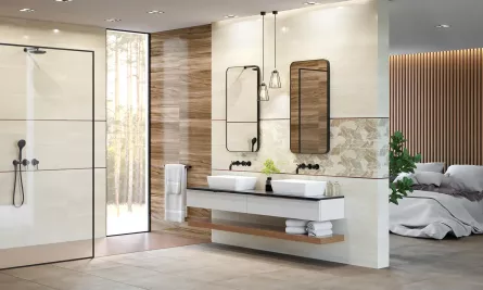 Faianta pentru baie si bucatarie, Emo Wood Brown, dimensiuni 30 X 60 cm