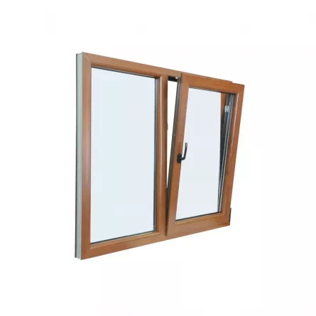 Fereastra Alidor 1460x1160 DD dimensiune 146x116 cm grosime 7.5 cm culoare nuc