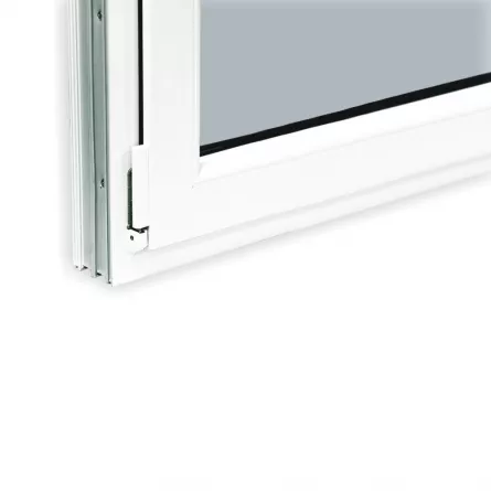 Fereastra Alidor cu dubla deschidere, dimensiune 58 x 58 cm, grosime 7,5 cm, culoare alba