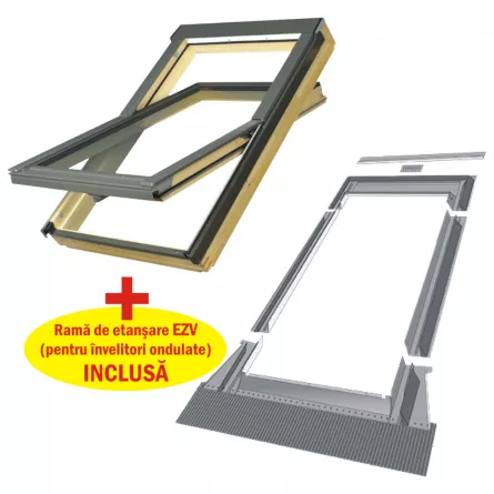Fereastra Fakro FTS-V 78x118 cu rama EZV
