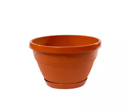 Ghiveci lalea GL27 27x19 cm, plastic, maro