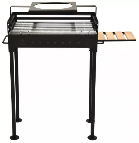 Gratar de otel, lemn/carbune, FM Grill Premium, dimensiune 58 x 30 cm