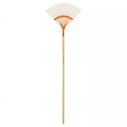 Grebla metalica pentru frunze, 46 cm, coada din lemn de 122 cm Truper