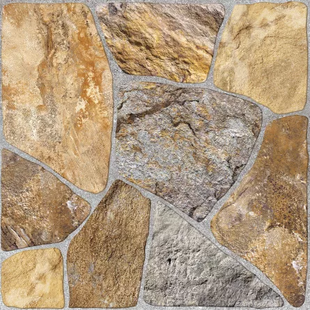 Gresie portelanata, mata, pentru interior si exterior, Terra Multicolor, dimensiune 45 x 45 cm