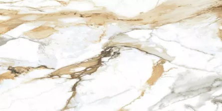 Gresie portelanata, polisata, rectificata, interior / exterior Calacata Gold 60 x 120