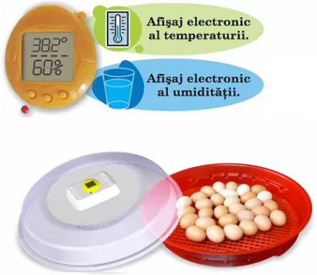 Incubator 70 oua, PUISOR  IO-102TH, clocitoare