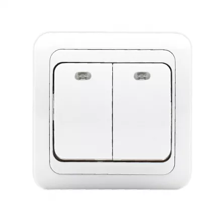 Intrerupator dublu cu led Eco