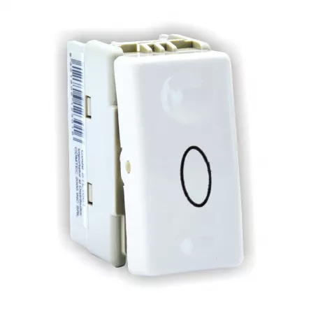 Intrerupator modular cu revenire alb 04815
