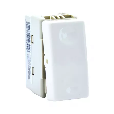 Intrerupator modular simplu alb