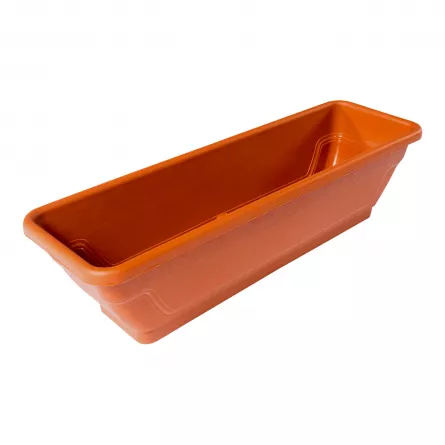 Jardiniera model Lalea JL100, portocalie, dimensiune 100 x 16 x 19 cm