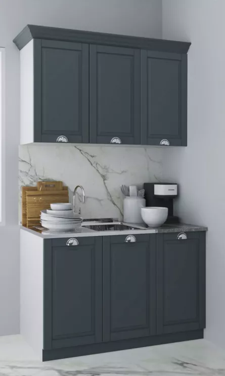 Kit bucatarie MDF Square, 120 cm, antracit