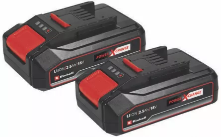 Kit Einhell PXC 18 V, 2 x 2,5 Ah, doi acumulatori