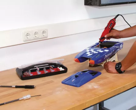 Kit freza de polizat si gravat Einhell TH MG 135E, 135 W, 189 accesorii