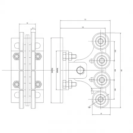 Kit pentru porti culisante, 68X68  60.00P.69