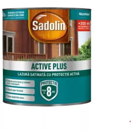 Lac Sadolin Active Plus, culoare brad, ambalare 2.5 L