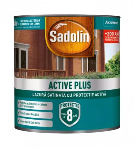 Lac Sadolin Active Plus, culoare cires, ambalare 0.75 L
