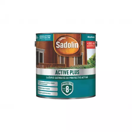 Lac Sadolin Active Plus, culoare nuc, ambalare 5 L