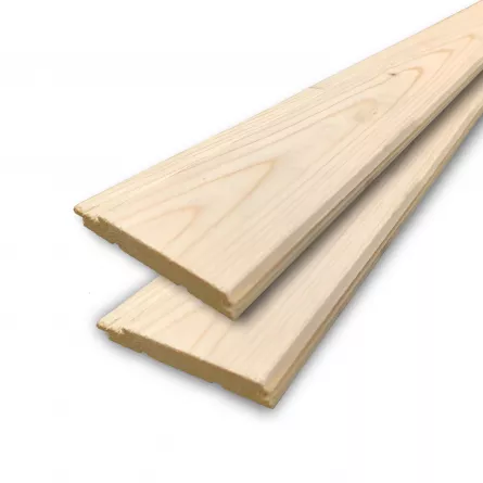 Lambriu de lemn rasinoase dimensiuni 12.5x96 mm lungime 2 m calitate AB grosime 12.5 mm culoare brad/pin natur