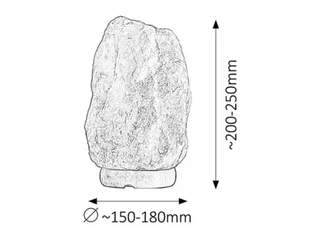 Lampa decorativa din sare minerala, Rabalux Rock 4130, dulie E14