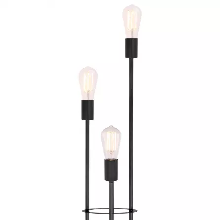 Lampadar Martha 54008-3S, 3 x E27, 1400 mm, negru