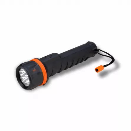 Lanterna cu protectie de cauciuc si 7 Led-uri, Honest 660038