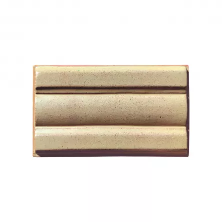 Lateral cornisa (placa mica) teracota culoare bej efect pentru realizarea sobelor de incalzit