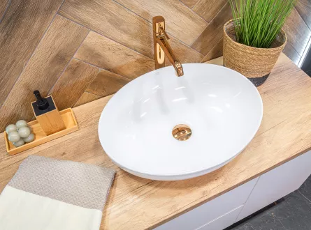 Lavoar ceramic Desna VUD 6251, 51×39 cm , montaj pe blat, alb