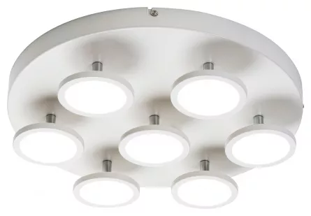 Lustra LED Elsa 6, Rabalux 2715, putere 42 W, culoare alba