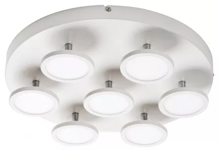 Lustra LED Elsa 6, Rabalux 2715, putere 42 W, culoare alba