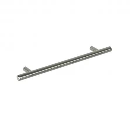 Maner pentru mobila, cilindric, finisaj inox, dimensiune 96 mm