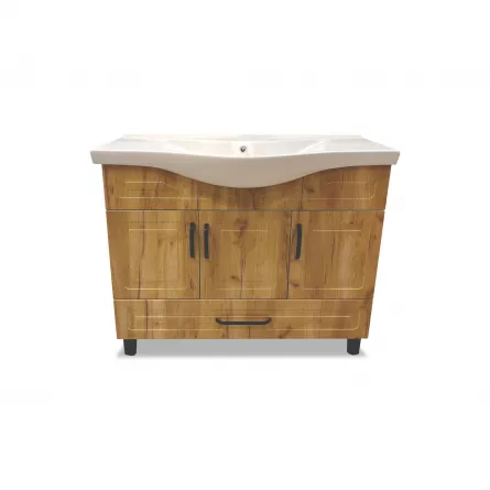 Masca cu lavoar, Anastasia, latime 100 cm, culoare lemn auriu Masca cu lavoar, Anastasia, latime 100 cm, culoare lemn auriu