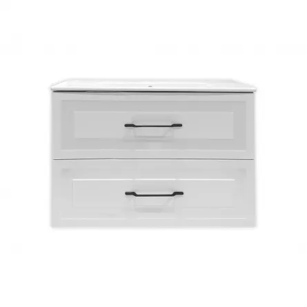 Masca cu lavoar, Silva 80, culoare alba perlat, finisaj mat Masca cu lavoar, Silva 80, culoare alba perlat, finisaj mat