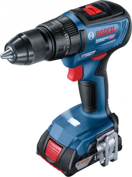 Masina de gaurit cu percutie, Bosch GSB 18V-50, cu doi acumulatori de 2 Ah