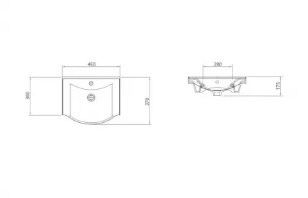 Mobilier Baie si lavoar, Seria 101, 18720, 45 cm, Alb