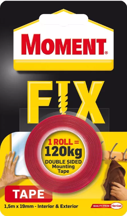 Moment, banda dublu adeziva cu rezistenta pana la 120 kg