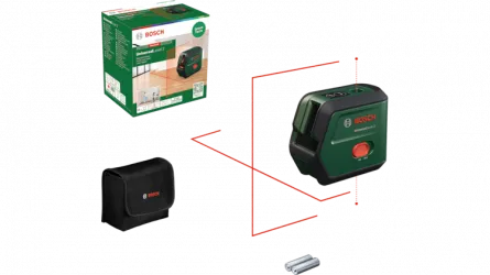 Nivela cu laser Bosch UniversalLevel 2, linii in cruce si puncte de verticala
