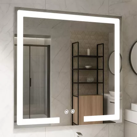 Oglinda cu iluminare LED, functie dezaburire, 3F MD1 17995, 80x80cm