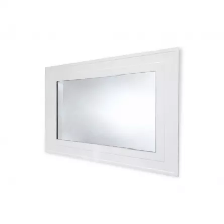 Oglinda cu rama MDF, dimensiuni 1000 x 700 mm, culoare alba Oglinda cu rama MDF, dimensiuni 1000 x 700 mm, culoare alba