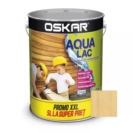 Oskar Aqua Lac, incolor, pe baza de apa, interior / exterior, 5 L
