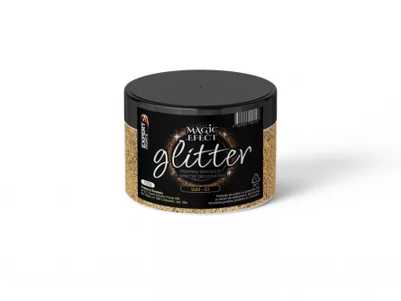 Pachet Magic Efect vopsea decorativa Golden Flame cu efect dune de nisip, 0,9 + 0,9 L + Glitter + Pensula Cadou