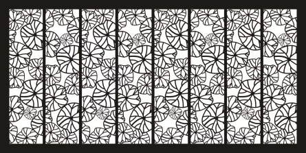 Panou decorativ din tabla otel debitat laser M008.003 grosime 3 mm dimensiune 1000x2000 mm