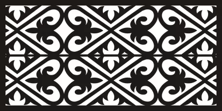 Panou decorativ din tabla otel debitat laser M040.003 grosime 3 mm dimensiune 1000x2000 mm