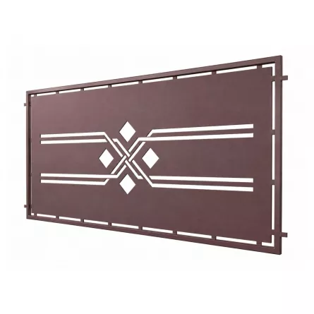 Panou decorativ din tabla otel debitat laser si teava TRS sudata, model M128 LXX, grosime 3 mm dimensiune 1000x2000 mm