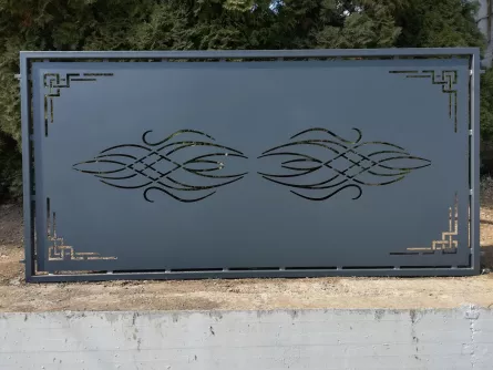 Panou decorativ din tabla otel debitat laser si teava TRS sudata, model M159 LXX, grosime 3 mm dimensiune 1000x2000 mm