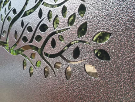 Panou decorativ din tabla otel debitat laser si teava TRS sudata, model M105 ARCO LXX, grosime 3 mm dimensiune 1000x2000 mm