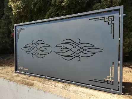 Panou decorativ din tabla otel debitat laser si teava TRS sudata, model M159 LXX, grosime 3 mm dimensiune 1000x2000 mm