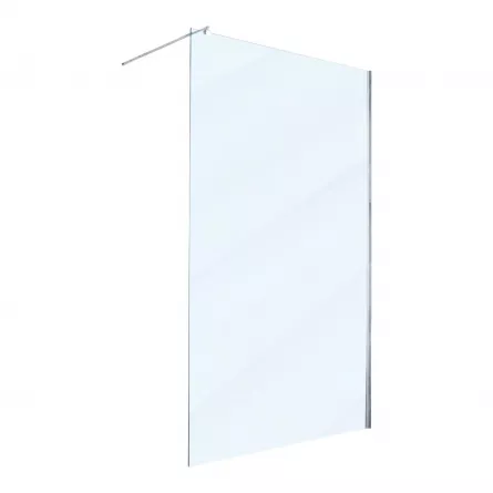 Panou dus Sanoflex YOUNG CROM MF80, parte fixa 80 cm, grosime sticla 6 mm